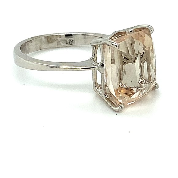 Imperial Topaz 11.17ct Solid 18K White Gold Ring - Picture 5 of 9